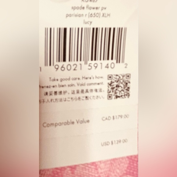 Kate Spade Wristlet Pink on Pink 8” x 5” NWT Spade Flower Parisian Print Medium - Picture 7 of 9